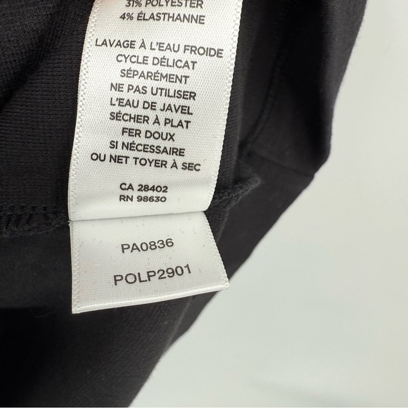 Lilla P Elbow Sleeve T-Shirt Black Dress Size M - Picture 8 of 8